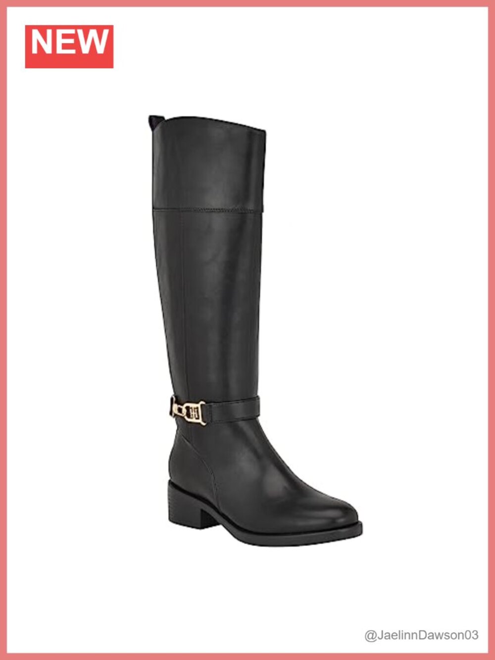 Tommy Hilfiger Women's IONNI Knee High Boot - Faux Leather Almond Toe